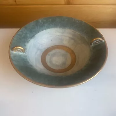 Buy Vintage Welsh Studio Pottery Conwy, John Wynne Morris Green Bowl 1980s • 17.50£