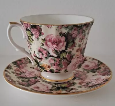 Buy Chintz Collection Royal Garden Cup And Saucer Staffordshire Floral Bone China  • 23.50£