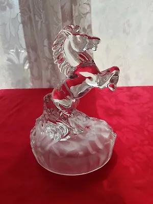 Buy RCR Royal Crystal Rock 24% Lead Crystal Glass Rearing Horse Figurine  • 12£