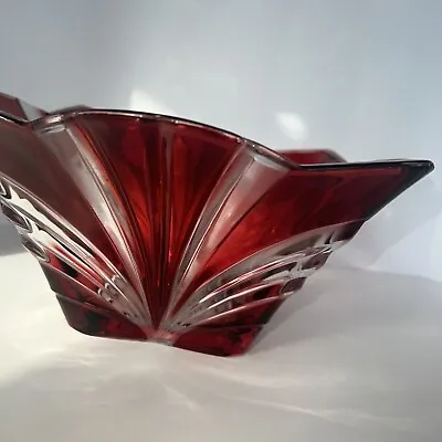 Buy Fifth Avenue Crystal Aurora Bowl Ruby Red Flashed & Clear 11-1/4  • 17.36£
