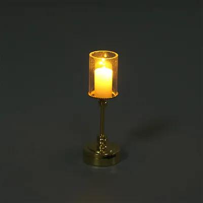 Buy LED Lights Dolls House Miniatures Candle Lamp 1:12 Scale Vintage Metal Victoria • 15.95£