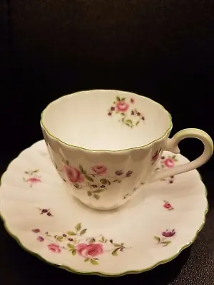 Buy Royal Tuscan Pink Rose Floral Fluted Coffee Tea Cup And Saucer • 19.25£