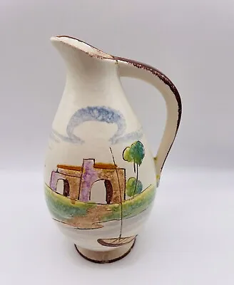 Buy Vintage West German Ceramic Vase/jug Bay Keramik 1960/70 Villa Boat Scene 20/288 • 12£
