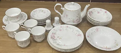 Buy Royal Stafford Romance Bone China 27 Piece Tea Set Cups Pot Plates Bowl Sugar  • 48.88£