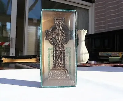 Buy Irish Turf Boxed Holy Celtic Cross: Belleek Basket Weave China Vase & Shamrocks • 12.50£