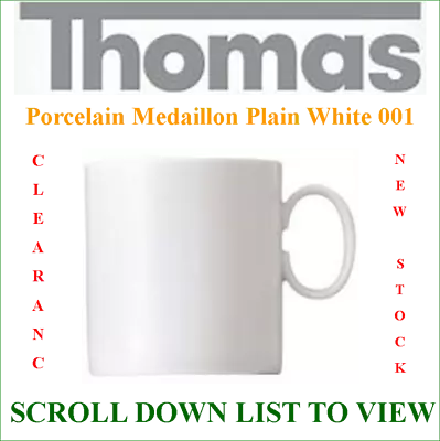Buy Thomas China Medallion Plain White 001 New Stock Clearance SCROLL DOWN LIST • 5.50£