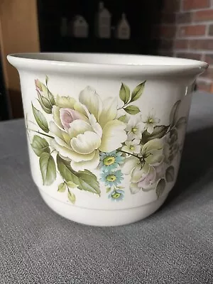 Buy Crown Devon Pottery Planter - Cream Roses Design VGC • 6£