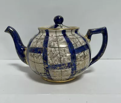 Buy Antique Arthur Wood England Teapot ~ Blue & Gold Floral Design #4150 • 83.42£