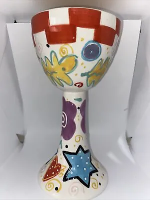 Buy With Love,Joanne Lotus Joanne Delomba Wine Chalice Design Cup Ceramic Pottery • 27£