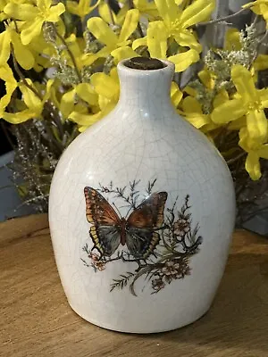 Buy Vintage Butterfly Crackled Glass Vase Purposesly Crazing Design 5 1/2  • 14.45£