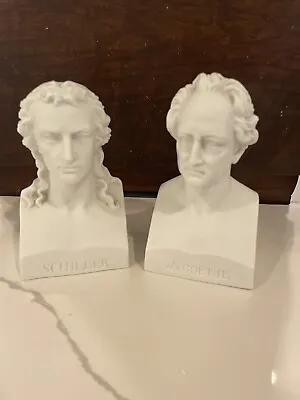 Buy Early 20th Century Parian Bisque  Porcelain Busts Of Schiller & Von Goethe • 167.83£