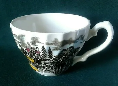 Buy Myott Royal Mail Teacup Ironstone Tea Cup In Brown White Yellow Green And Blue • 14.95£