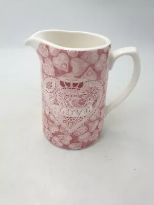 Buy Queens Fine China  Made With Love  4.5  Milk Jug Pink & White Love Hearts • 14.99£