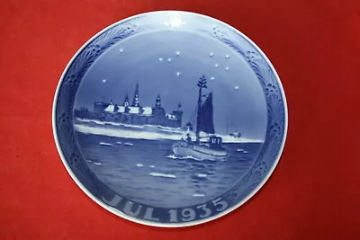 Buy 1935 Royal Copenhagen Christmas Plate Fishing Boat • 98.98£