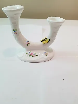 Buy Coalport Rare Hand Painted Butterfly Double Candlestick, Fine Bone China  • 9.99£