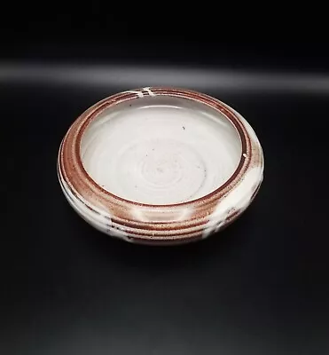 Buy Buckfast Abbey Pottery Round Brown White Glaze Shallow Bowl • 8.99£