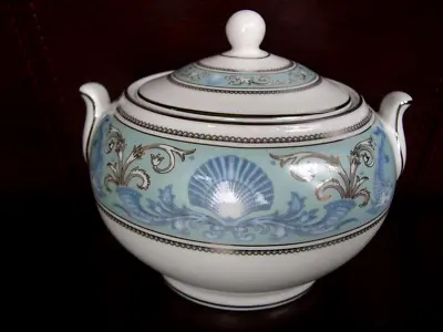 Buy Wedgwood Dolphins Blue Sugar Bowl Box Brand New Covered With Lid Perfect • 29£