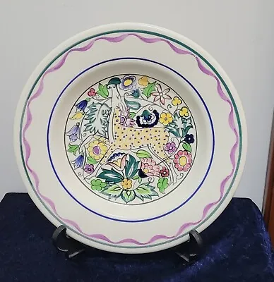 Buy Vintage Poole Pottery SK Pattern Persian Deer Plate, Painted By Susan Russell • 69£
