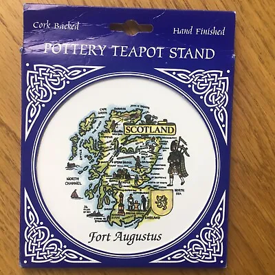 Buy POTTERY TEAPOT STAND -CORK Backed Hand Finished Scotland GWP Ltd • 8£