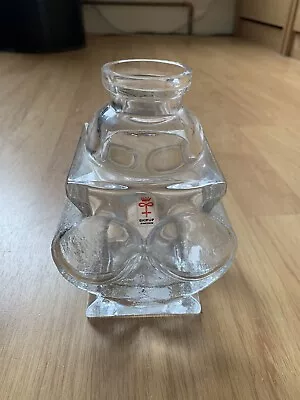 Buy Stunning Rare Unusual Skruf Sweden Glass Vase Vintage Retro • 85£