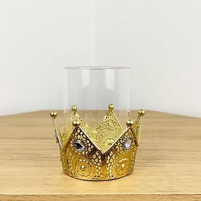 Buy Metal Crown Candle Holder Vintage Tea Light Antique Style Home Decor Rustic Gift • 15£