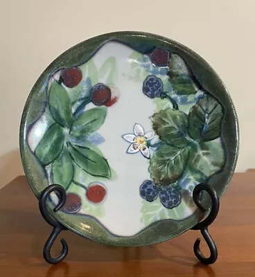 Buy Highland Stoneware Scottish Art Pottery Display Plate Berries Wall Hanging • 31.30£