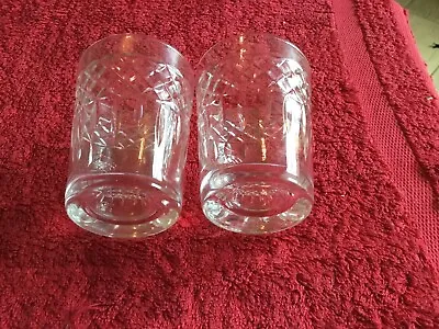 Buy Two Waterford Patrick Style Tumblers Criss Cross Vertical Cuts Heavy Crystal • 16£