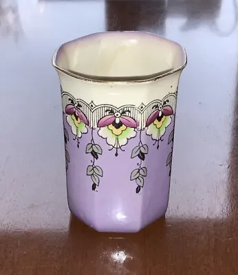 Buy Pretty Unusual Vintage Lilac Floral Patterned Vase/Utensil Pot • 2£