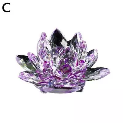Buy Crystal Flower Ornament Large Crystal Craft Home Decor Pcs 1 D9X2 • 5.30£