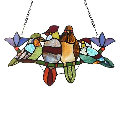 Buy 4 Birds Acrylic Hanging Sun Catcher Stained Glass  - New • 15.80£