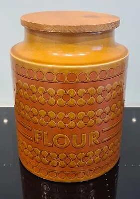 Buy Vintage Hornsea Pottery Flour Storage Jar - Saffron Design 1970s #1 • 15£