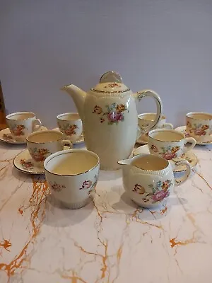 Buy Vintage Tea/Coffee Set Clarice Cliff Newport Pottery Devonshire Rose (Oberon ) • 210£