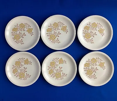 Buy 6pc Set Biltons Side Plates - Cream Gold Brown Floral Retro Design 6.5” • 16£