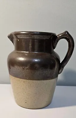 Buy Antique 2 Toned Clay Glazed Stoneware Pitcher • 24£