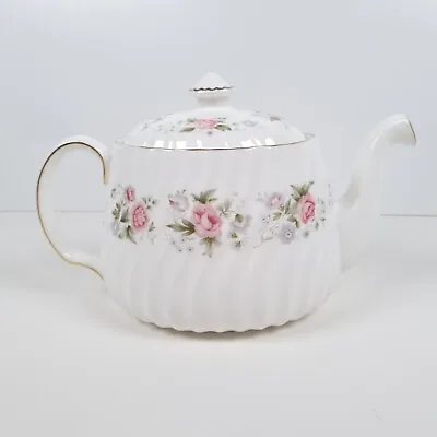 Buy Minton Spring Bouquet Teapot 4 Cup Pink Floral Bone China Vintage Dinnerware • 58.79£