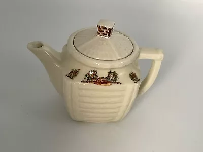 Buy VTG PORCELIER VITREOUS China Teapot, Log Cabin Small • 12.49£