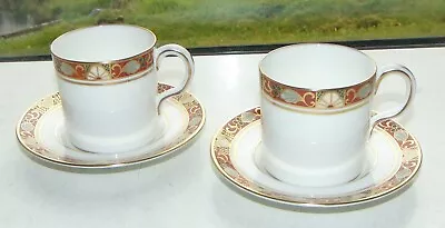 Buy Royal Crown Derby English Bone China Cloisonne A1317 2 X Coffee Cups And Saucers • 30£