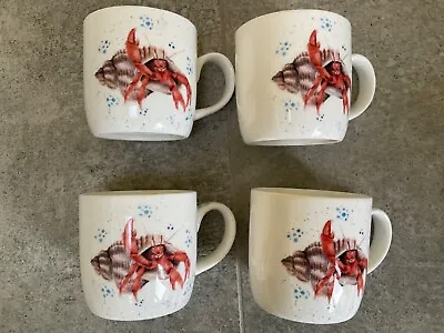 Buy Royal Worcester Pottery Mugs Wrendale Set X 4 The Happy Crab Hannah Dale Seaside • 19.99£