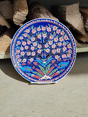 Buy Kutahya Signed Art Turkish Pottery Hand Made Tree Of Life Plate 9  Turkiye • 18.93£