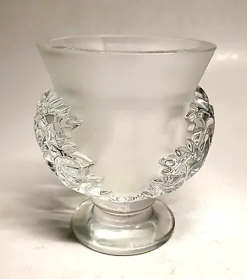 Buy Lalique French Frosted Crystal  Saint Cloud  Acanthus Leaf Vase • 113.39£