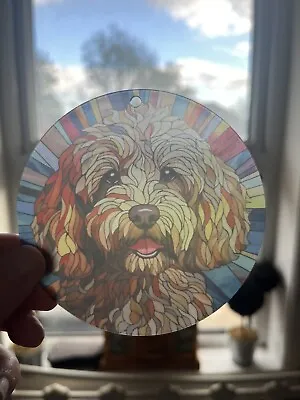 Buy Poodle Stain Glass Effect Sun Catcher, Gift Ideas, Sun Catcher • 5£