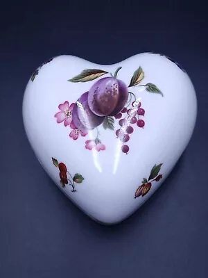 Buy Hammersley Fine Bone China PLUM Heart Shape Trinket Box • 15.90£