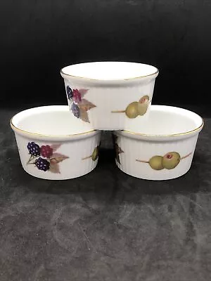 Buy 3x Royal Worcester Evesham Gold Ramekins Dish Oven To Table Ware (b7) • 7.50£
