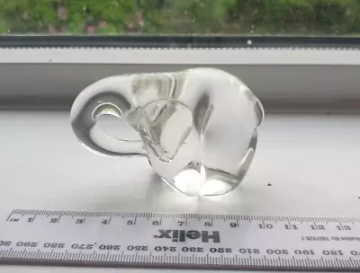 Buy Vintage Clear Glass Paperweight Elephant  • 5£