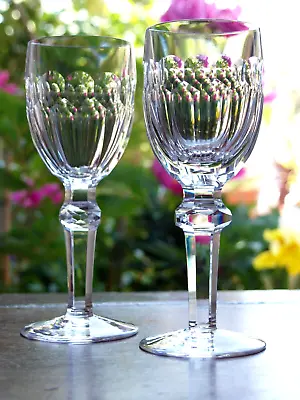 Buy Waterford Crystal Curraghmore White Wine Glasses Pair Vintage, 6 1/4  Tall • 80£
