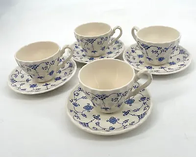 Buy Churchill Finlandia Swirl Rim Cup & Saucer  Set Of 4 Fine Myott Meakin Tableware • 17.01£