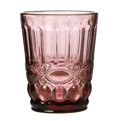 Buy Vintage Style Pink Baroque Embossed Glass Tableware & Glassware Collection • 12.99£