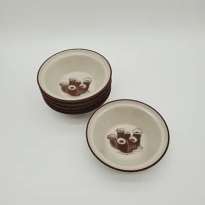 Buy 6 Vintage Noritake Stoneware Desert Flowers Bowls • 54.05£