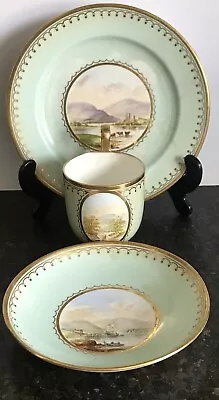 Buy STUNNING  RARE ANTIQUE J&MP B&Co SCOTTISH PORCELAIN CUP SAUCER AND SIDE PLATE • 9.99£