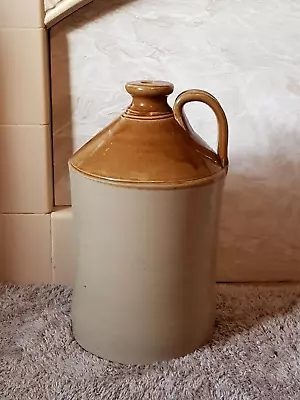 Buy Vintage Stoneware Glazed Earthenware Flagon Storage Jar Jug LARGE 40cm Tall • 35£